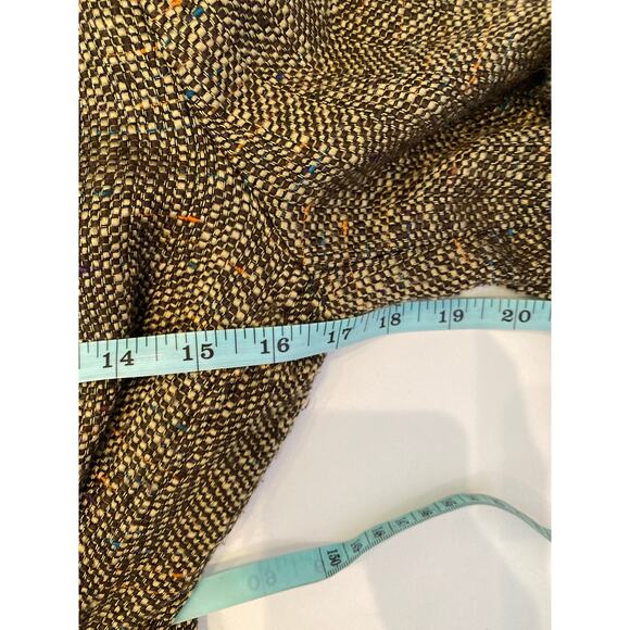Oscar by Oscar De La Renta Blazer w/ Belt EUC Sz 10 Tweed Multicolored Brown Tan - Picture 9 of 13
